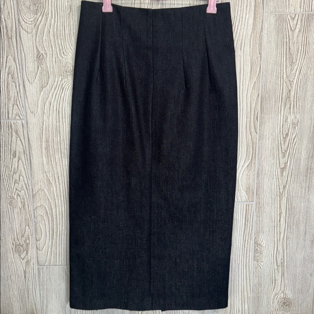 Urban Renewal Blue  Midi Pencil Skirt with Slit for Work